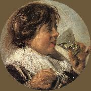 HALS, Frans Drinking Boy (Taste) oil painting reproduction